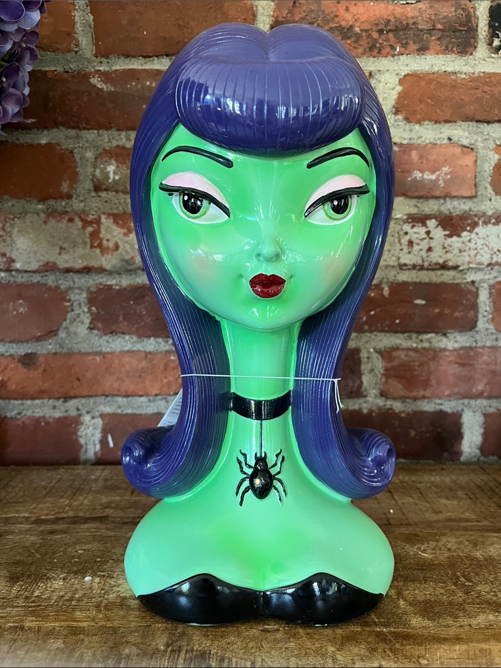 Green & Purple Witch Bust by Bella Lux